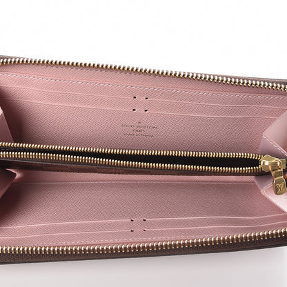 Louis Vuitton Damier Ebene Clemence Wallet Rose Ballerine 5 of 6