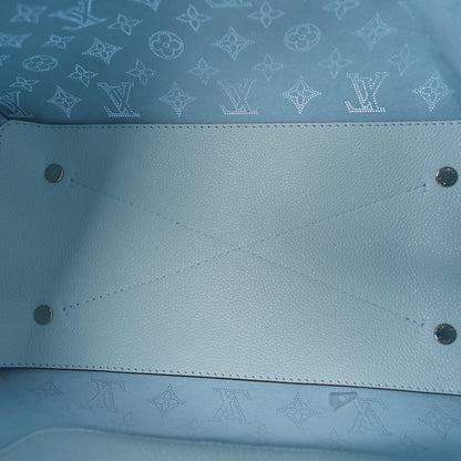 Louis Vuitton Mahina Carmel Hobo Bag Denim Blue 5 of 8