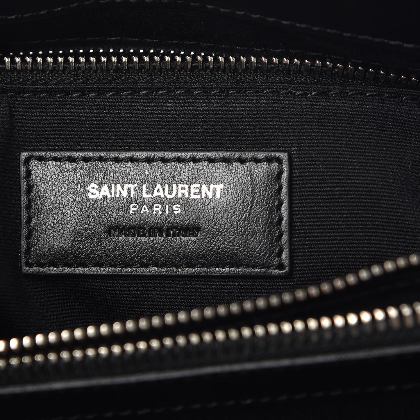 Calfskin Y Quilted Monogram Medium Loulou Chain Satchel Black