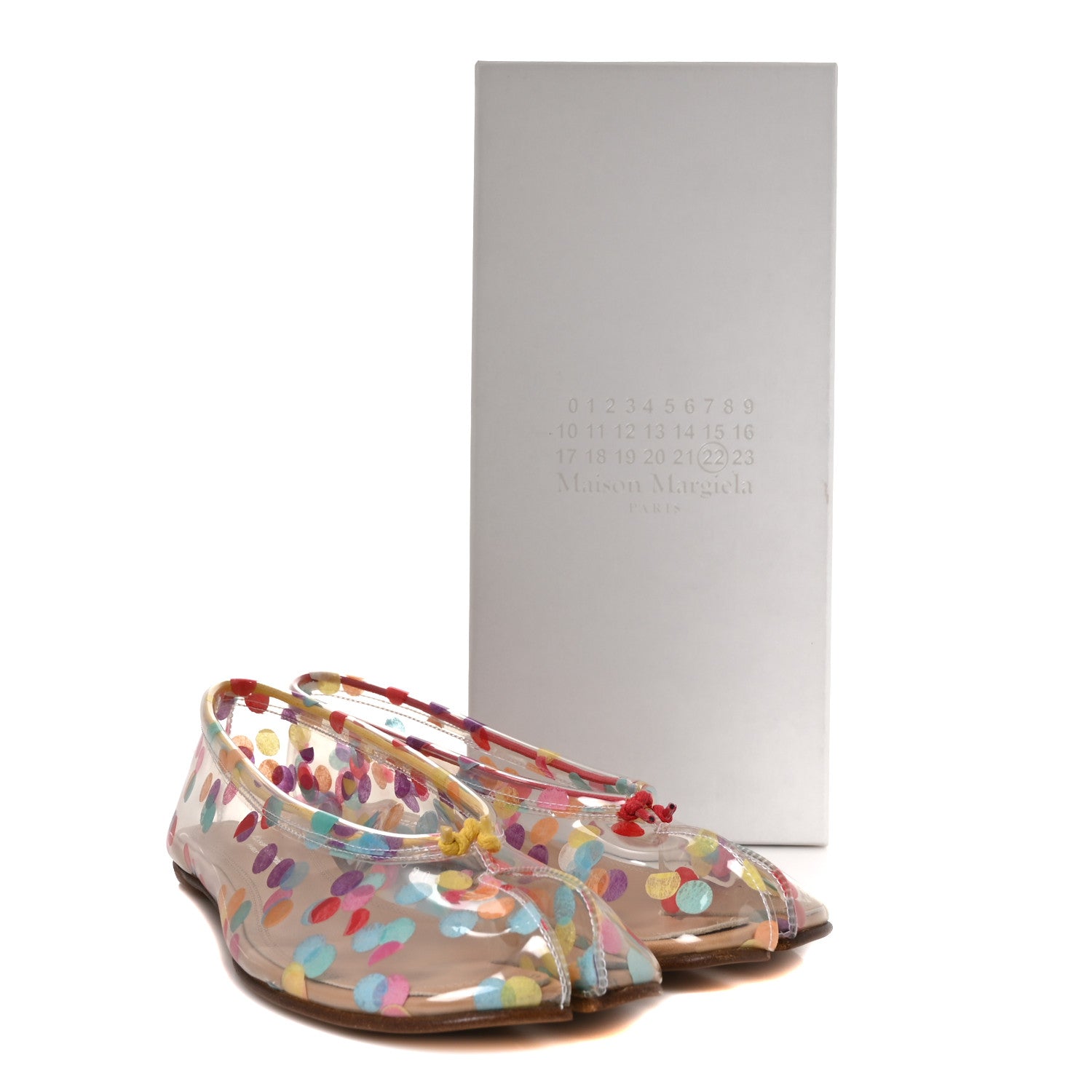 Maison Margiela PVC Confetti Printed Tabi Ballerina Flats 37.5 Multicolor 9 of 9