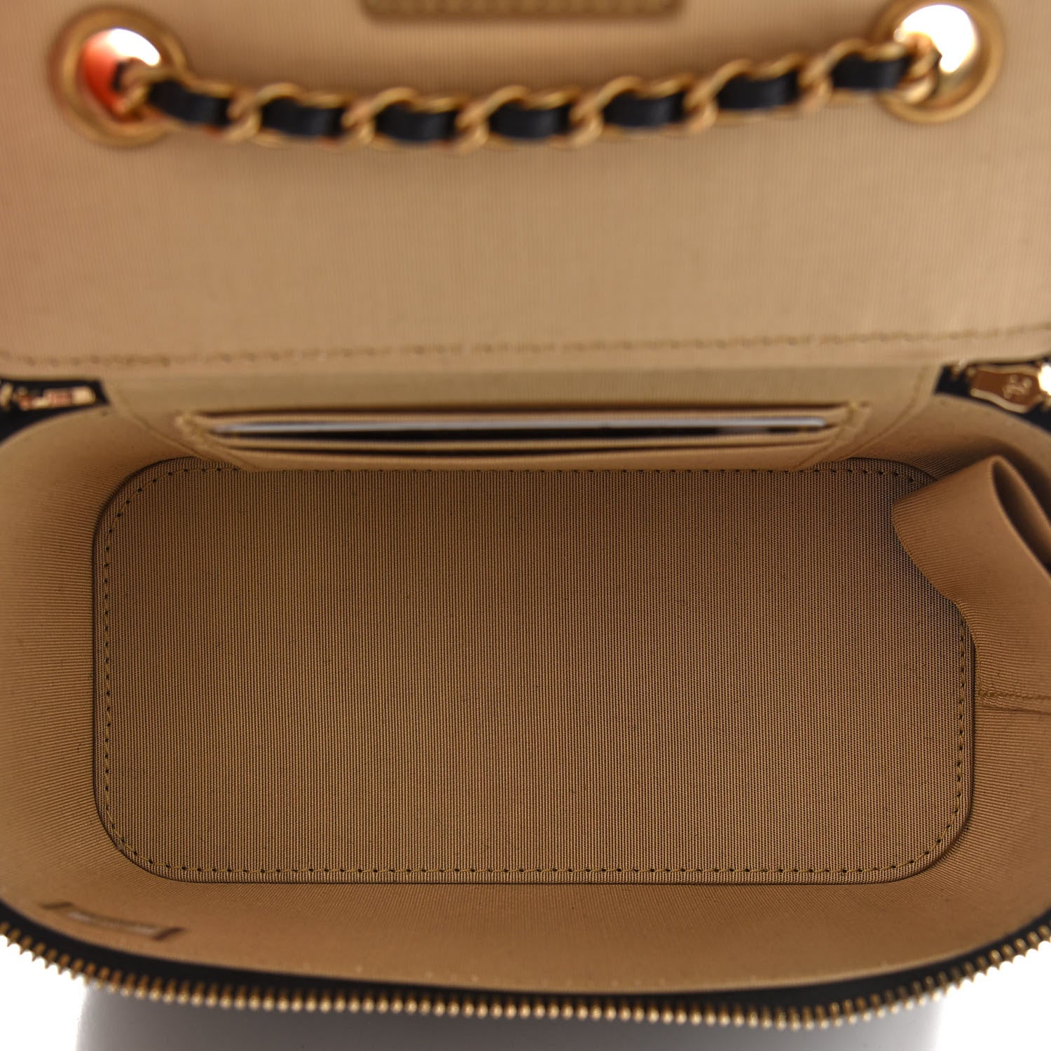 Chanel Lambskin Quilted Small Pearl Crush Vanity Case With Chain Black 5 of 9