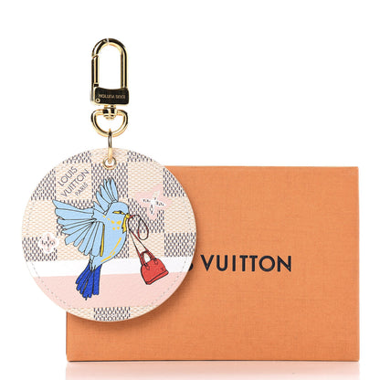 Louis Vuitton Damier Azur 2018 Christmas Animation Bag Charm Key Ring 4 of 4