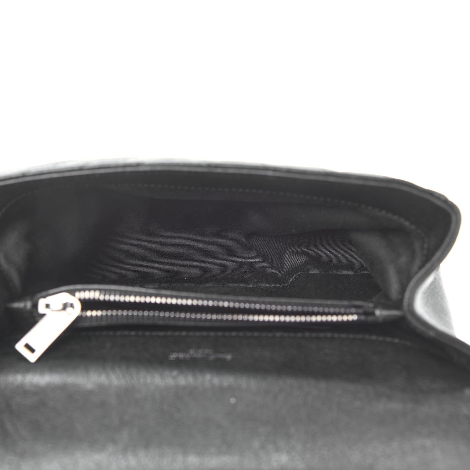 Saint Laurent Sheepskin Matelasse Chevron Monogram Medium College Bag Black 5 of 8