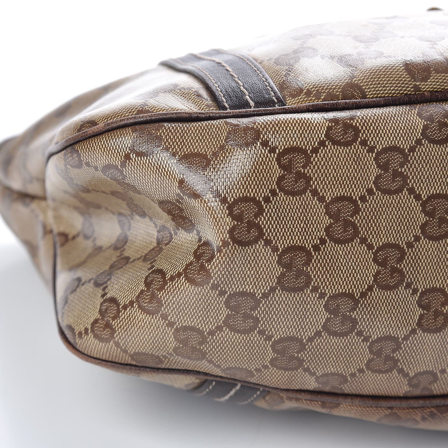 Gucci Crystal Monogram Duchessa Flap Shoulder Bag Dark Brown 9 of 19