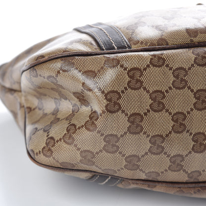 Gucci Crystal Monogram Duchessa Flap Shoulder Bag Dark Brown 9 of 19