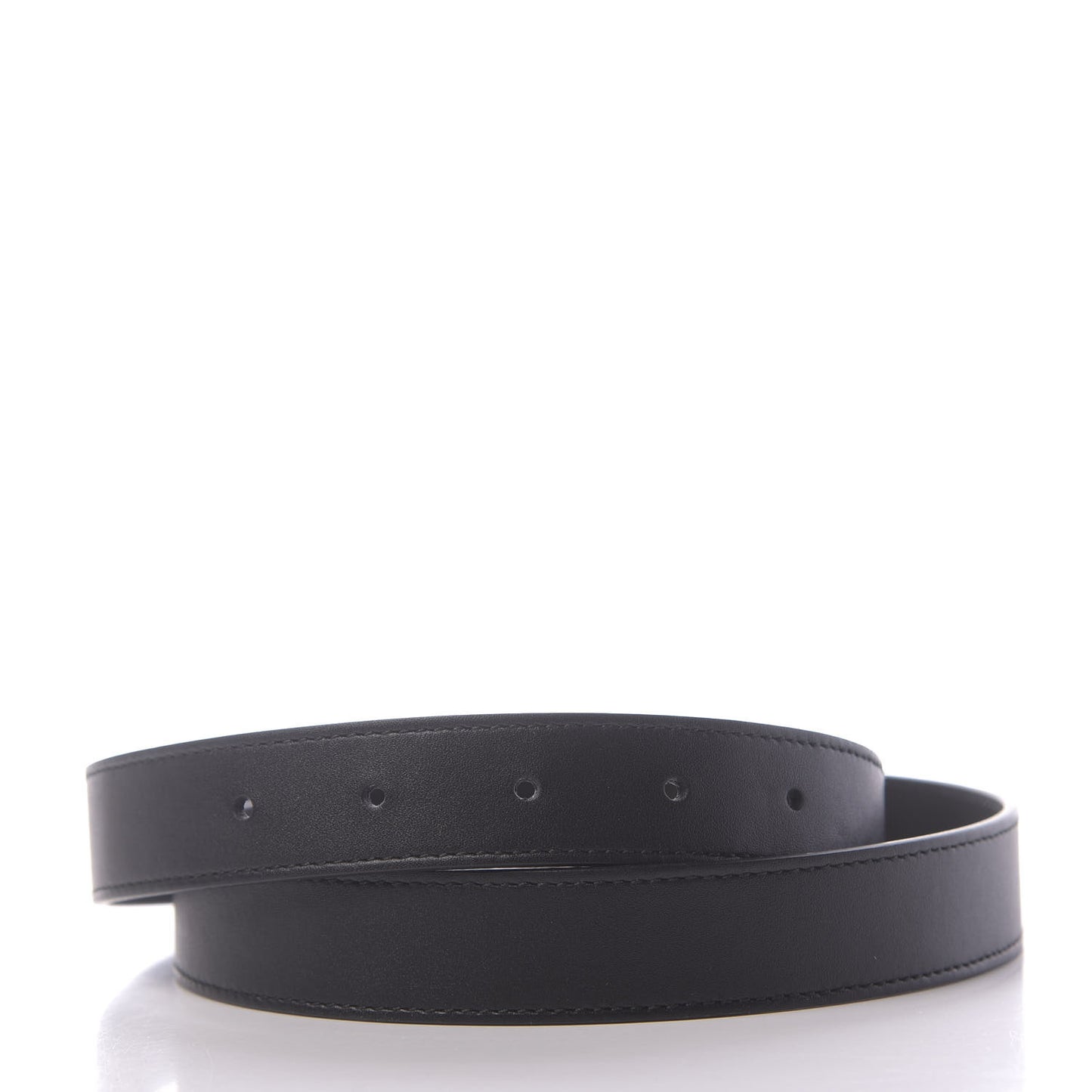 Moon Calfskin Torchon Double G 25mm Belt 80 32 Black
