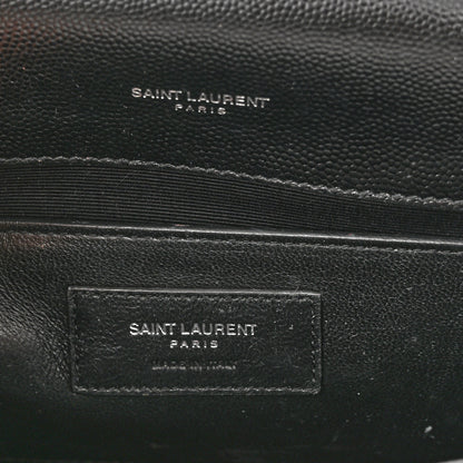 Saint Laurent Grain De Poudre Small Monogram Kate Satchel Black 6 of 13