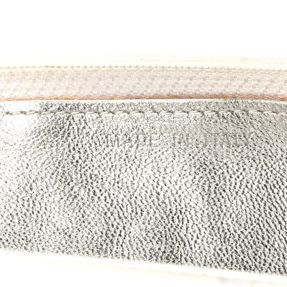 Chanel Nylon Travel Wallet On Chain WOC Metallic Silver 7 of 13