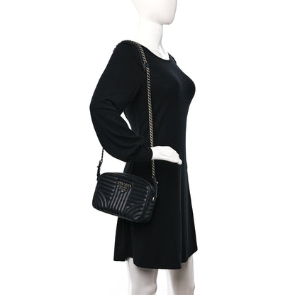 Prada Soft Calfskin Diagramme Camera Bag Black 2 of 8