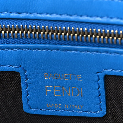Fendi Nappa FF 1974 Embossed Baguette Blue Royal 6 of 9