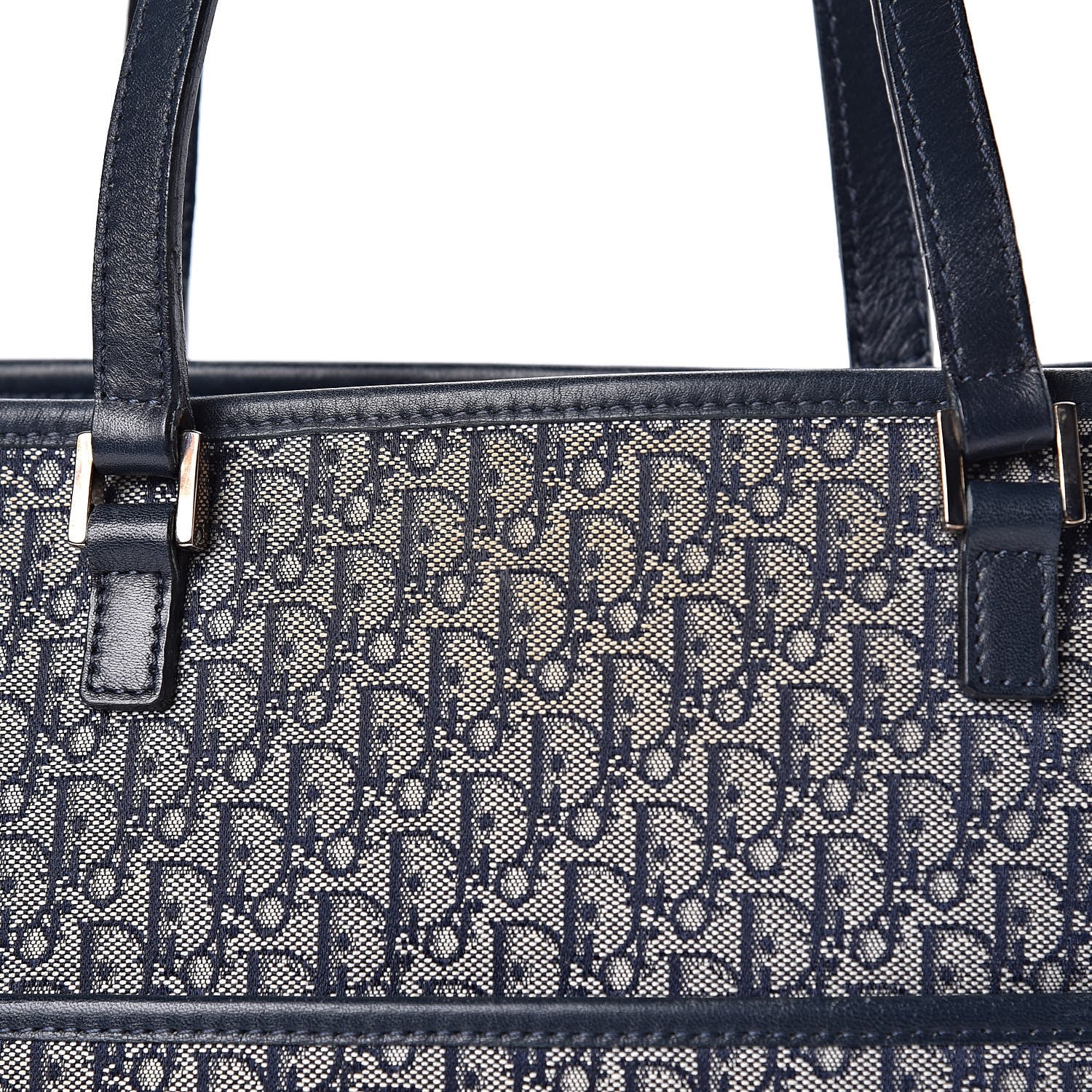 Christian Dior Monogram Tote Navy 5 of 16