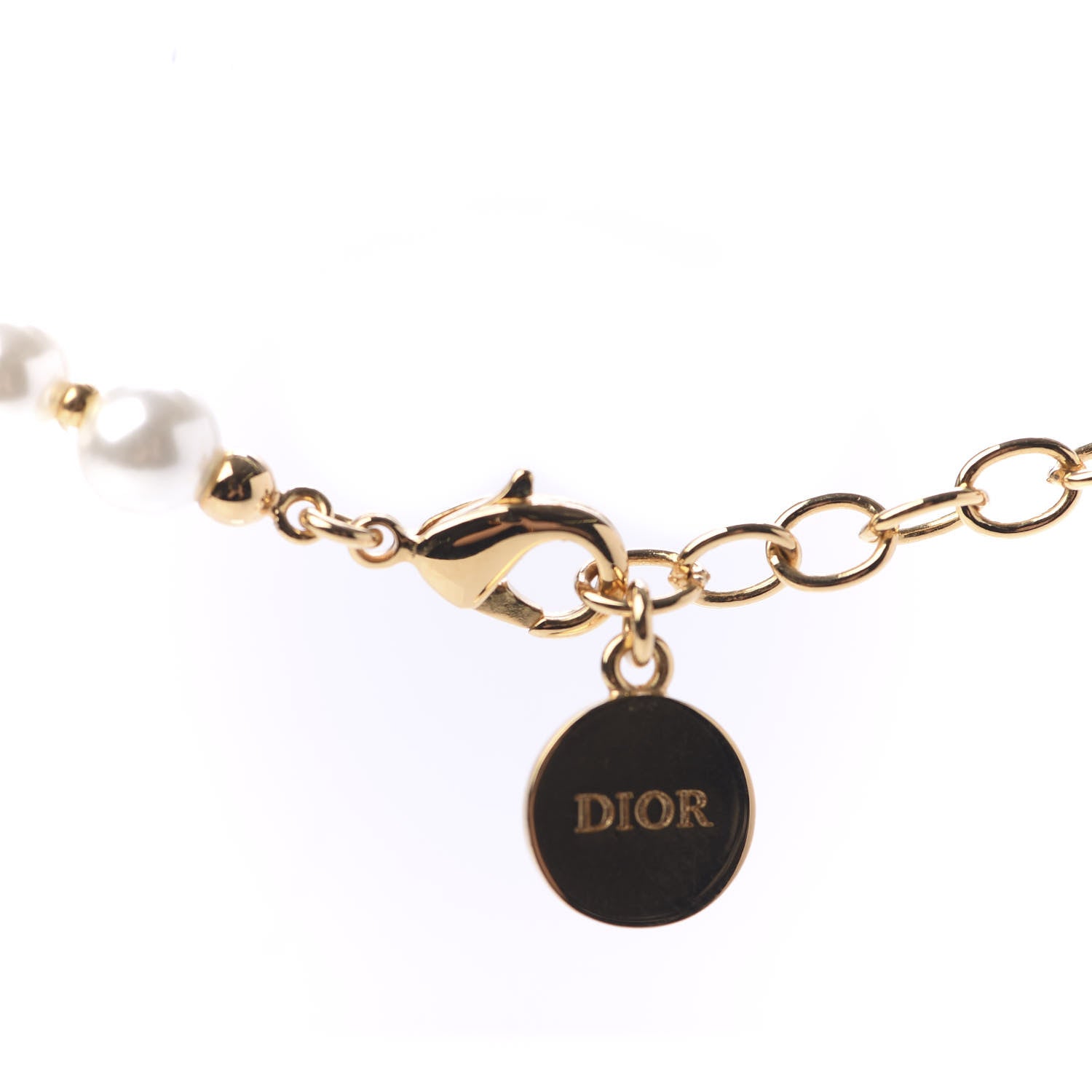 Christian Dior Pearl 30 Montaigne Choker Necklace Gold 4 of 6