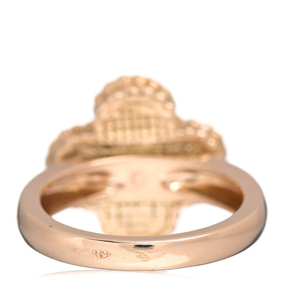 Van Cleef & Arpels 18K Yellow Gold Diamond Black Onyx Vintage Alhambra Ring 48 4.5 4 of 6