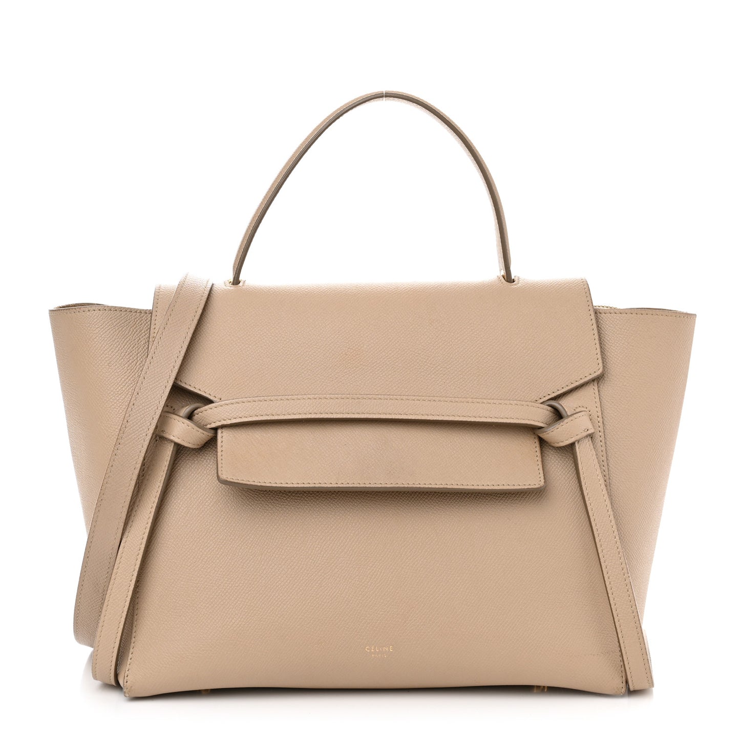Grained Calfskin Mini Belt Bag Light Taupe
