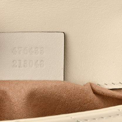 Gucci Calfskin Matelasse Super Mini GG Marmont Shoulder Bag White 7 of 10