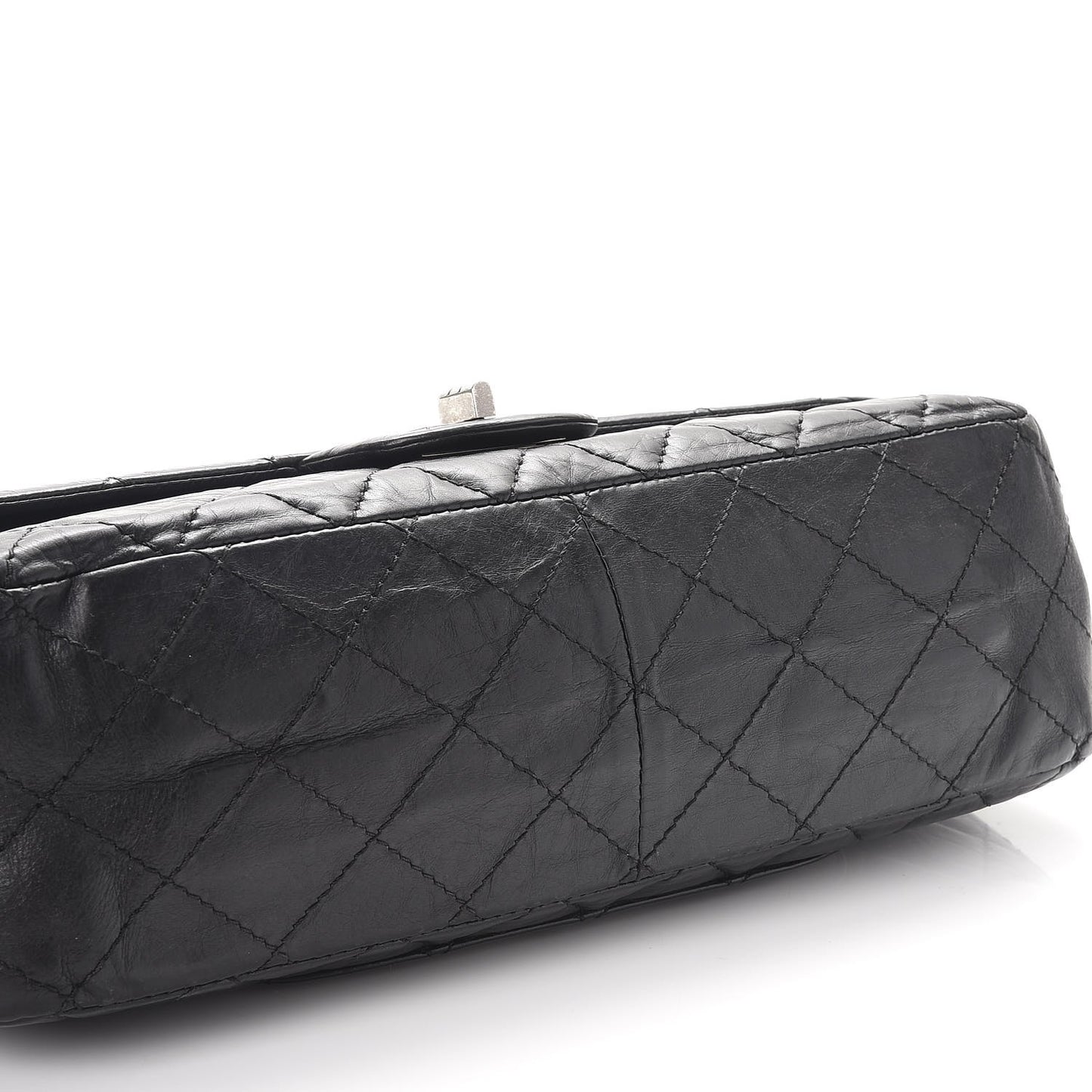 Aged Calfskin Quilted 2.55 Reissue 227 Flap Black