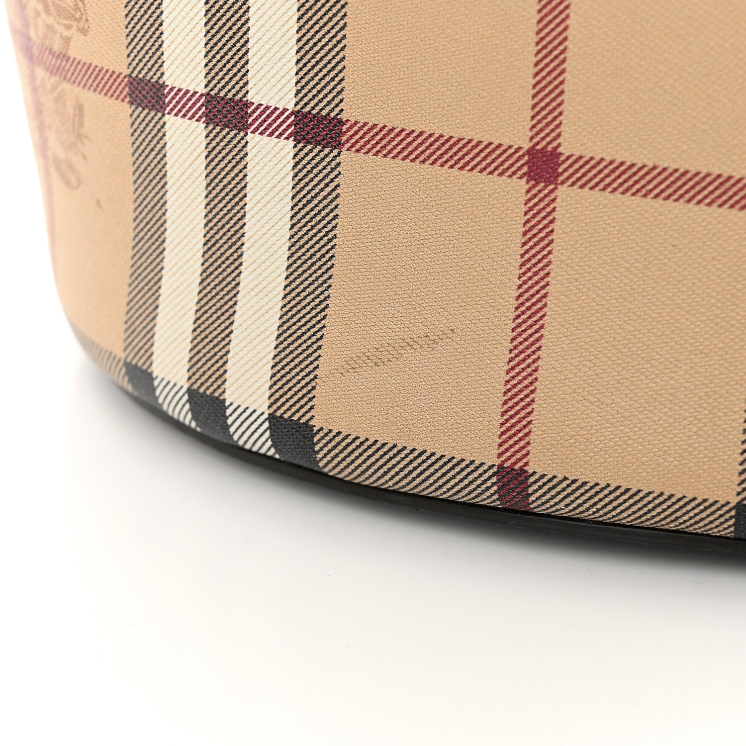 Burberry Haymarket Check Colours Small Lorne Bucket Crossbody Black 14 of 15
