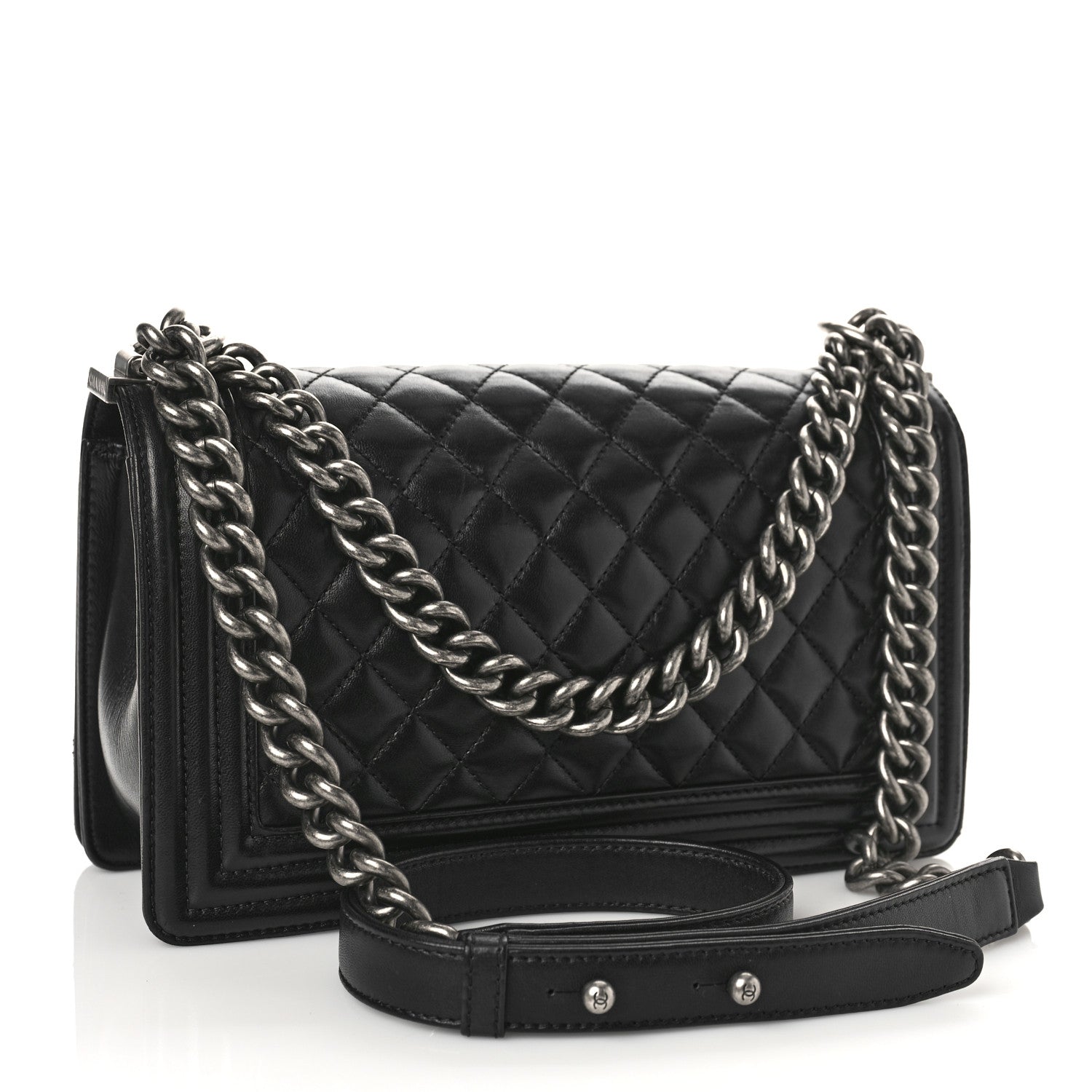 Chanel Calfskin Quilted Medium Boy Flap Black 3 of 11