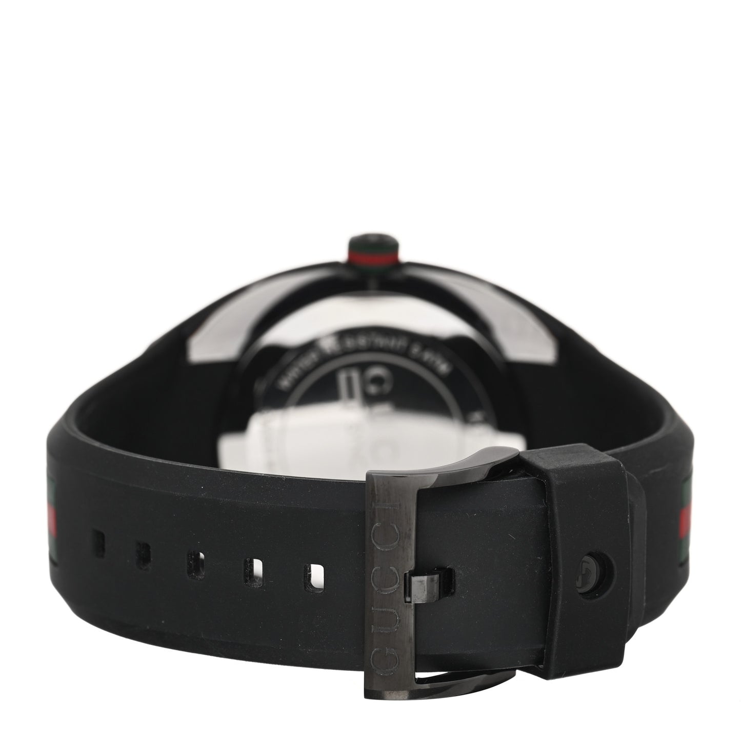 Stainless Steel Rubber 46mm Sync Web Quartz Watch Black