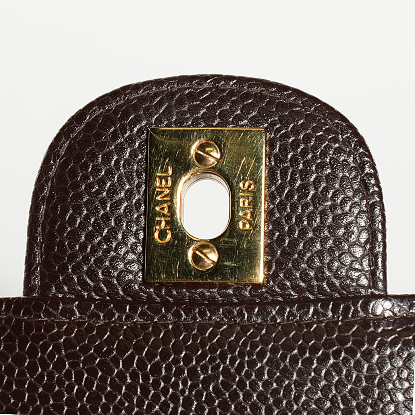 Caviar Quilted Jumbo Single Flap Brown