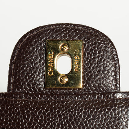 Chanel Caviar Quilted Jumbo Single Flap Brown 6 of 8
