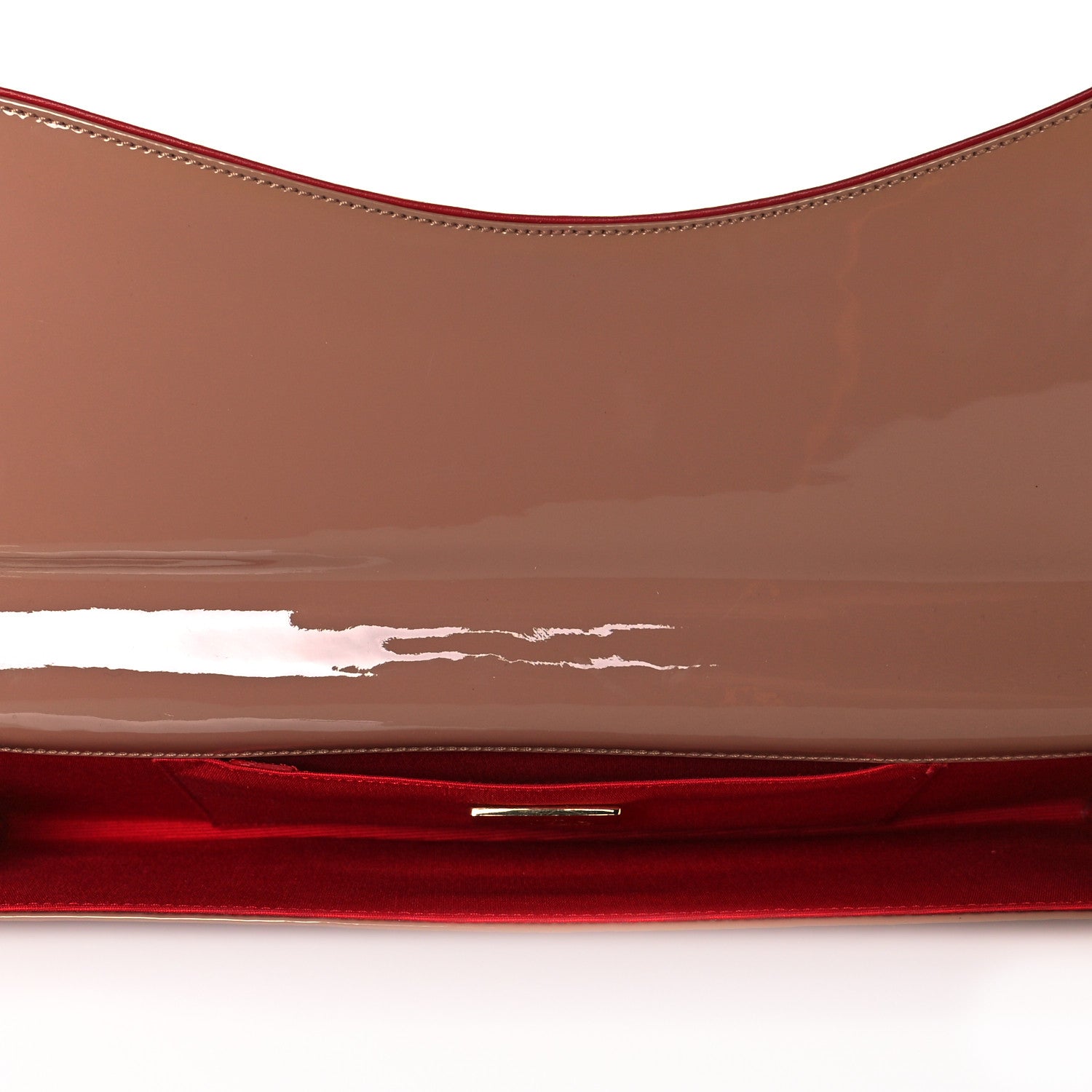 Christian Louboutin Patent Pigalle Clutch Nude 5 of 13
