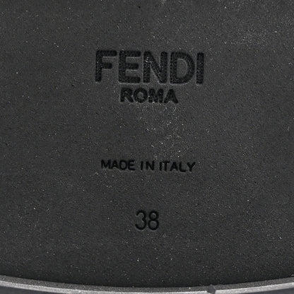 Fendi Calfskin Stretch Fabric Rockoko Biker Boots 38 Tobacco Black Marino 8 of 11