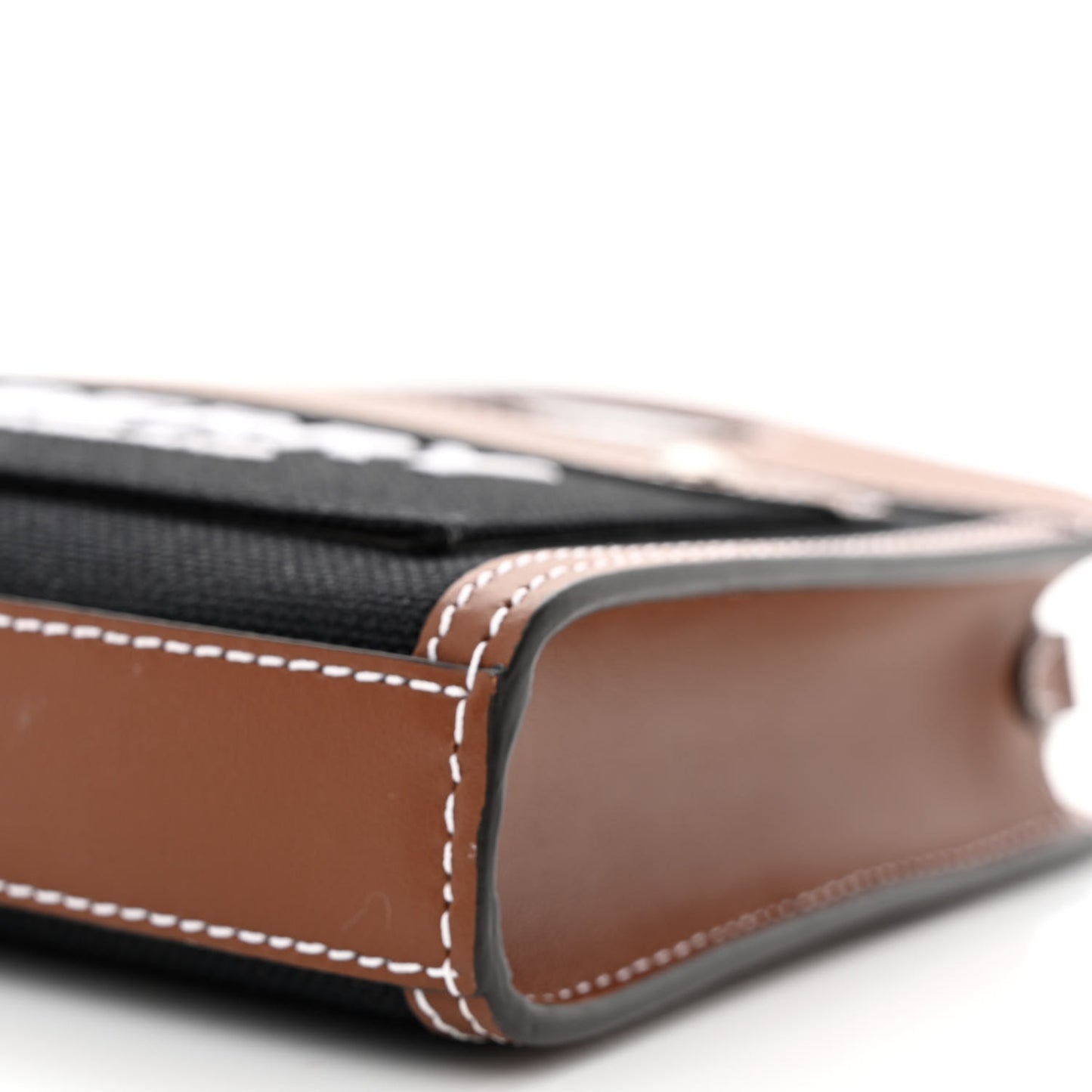 Smooth Calfskin Canvas Two Tone Micro Pocket Bag Navy Tan