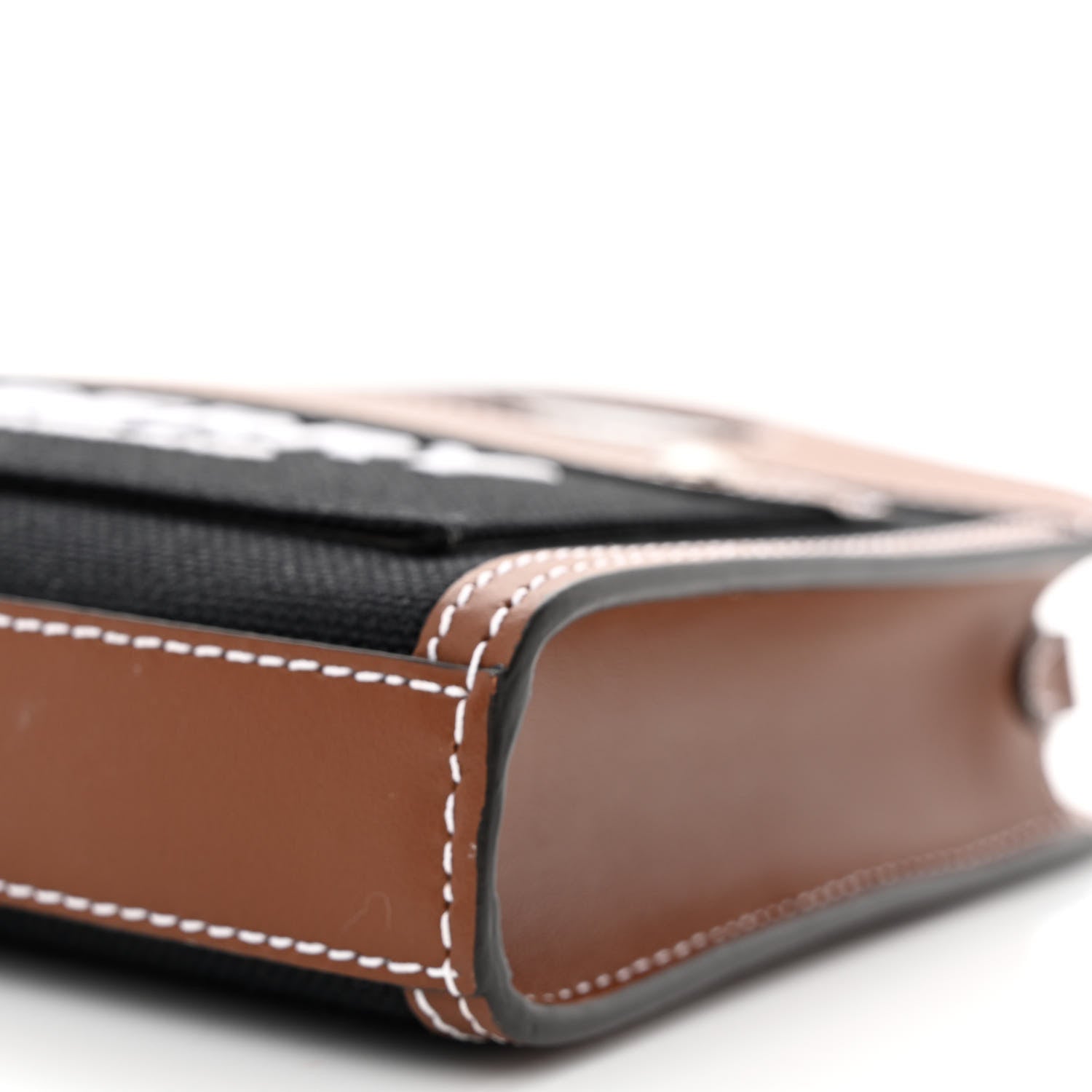 Burberry Smooth Calfskin Canvas Two Tone Micro Pocket Bag Navy Tan 9 of 10