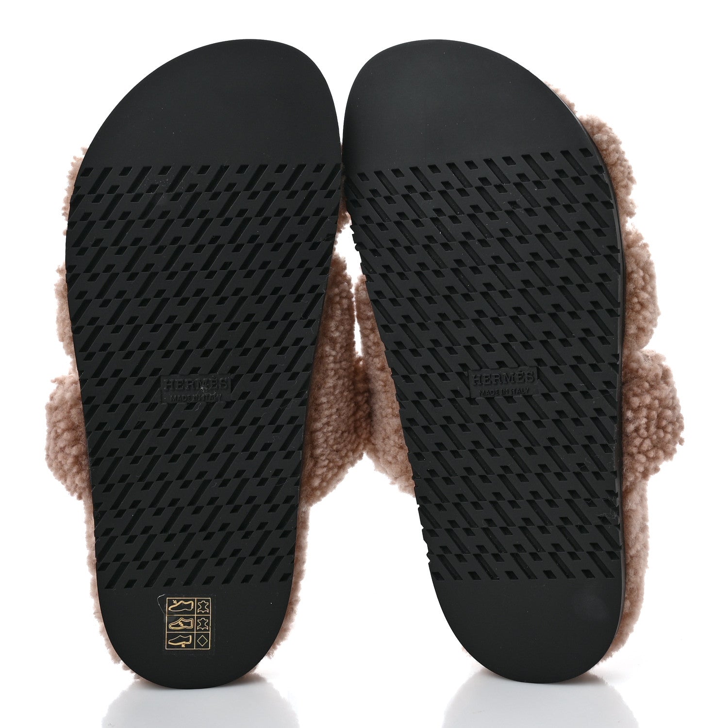 Hermes Woolskin Womens Chypre Sandals 37.5 Bois De Santal 5 of 8