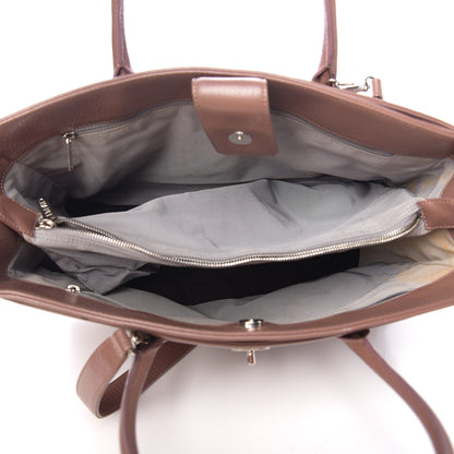 Chanel Calfskin Cerf Executive Shopper Tote Light Brown 4 of 11