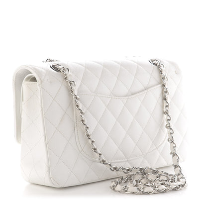 Chanel Caviar Quilted Medium Double Flap White 4 of 12