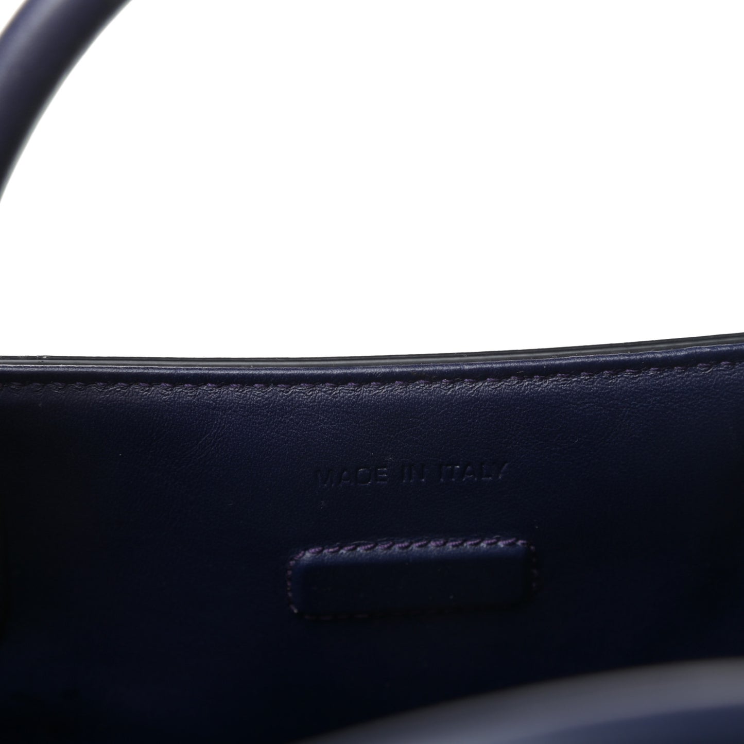 Calfskin Large Diorever Flap Navy