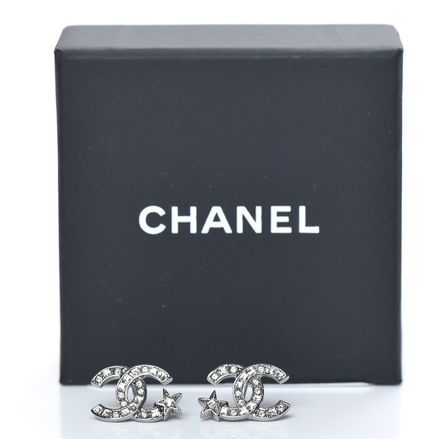 Crystal CC Starfall Earrings Silver