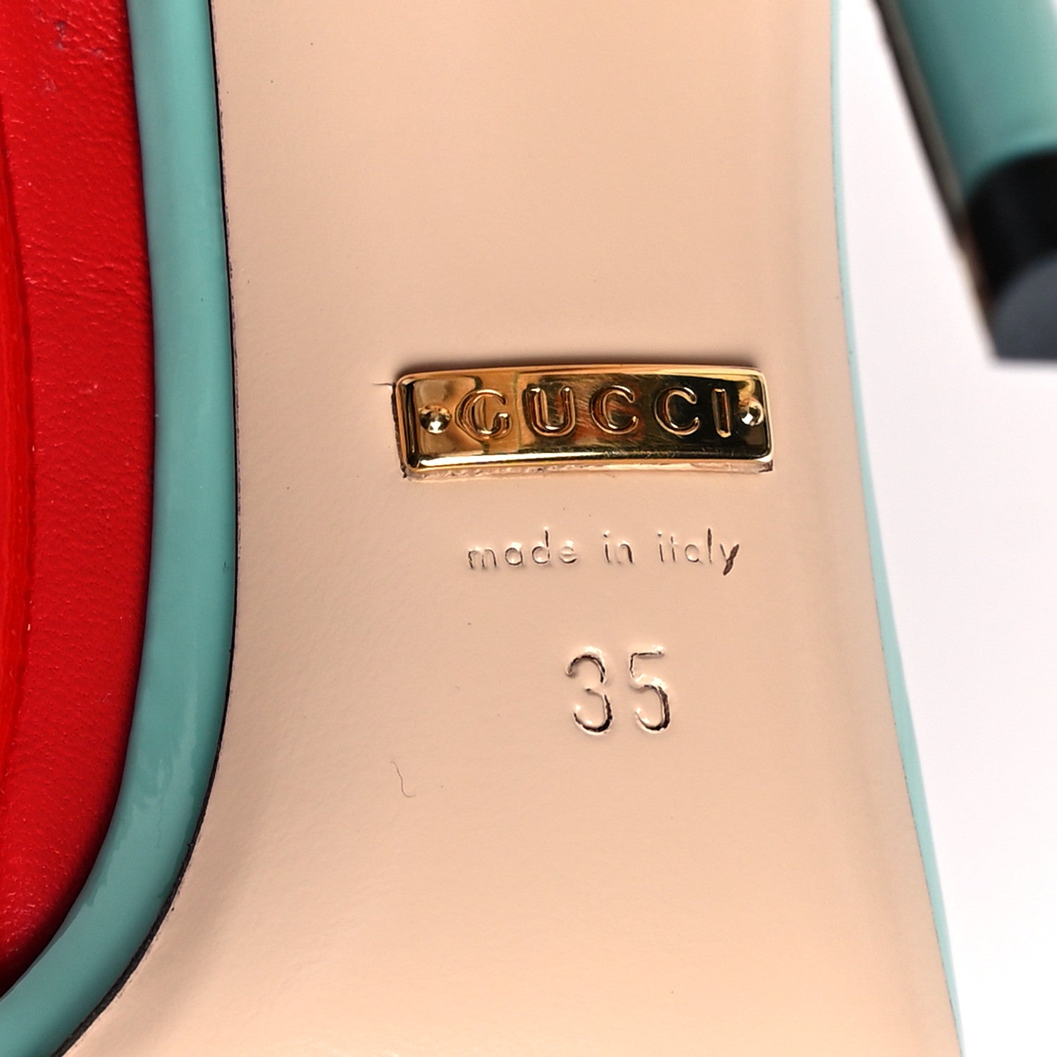 Gucci Patent Strappy Removable Sock Ilse Boots 35 Hibiscus Red New Acquamarine 6 of 6