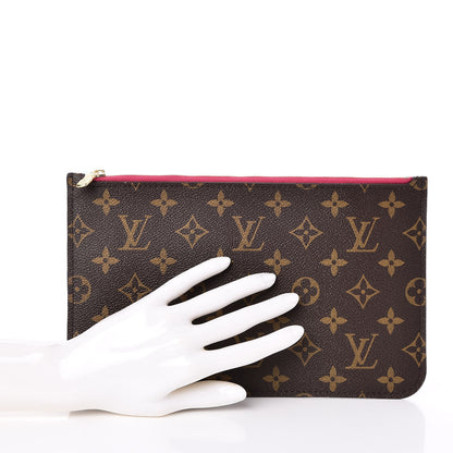 Louis Vuitton Monogram Neverfull MM GM Pochette Pivoine 2 of 9