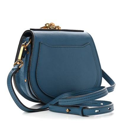 Chloe Calfskin Suede Small Nile Bracelet Bag Vinyl Blue 2 of 5