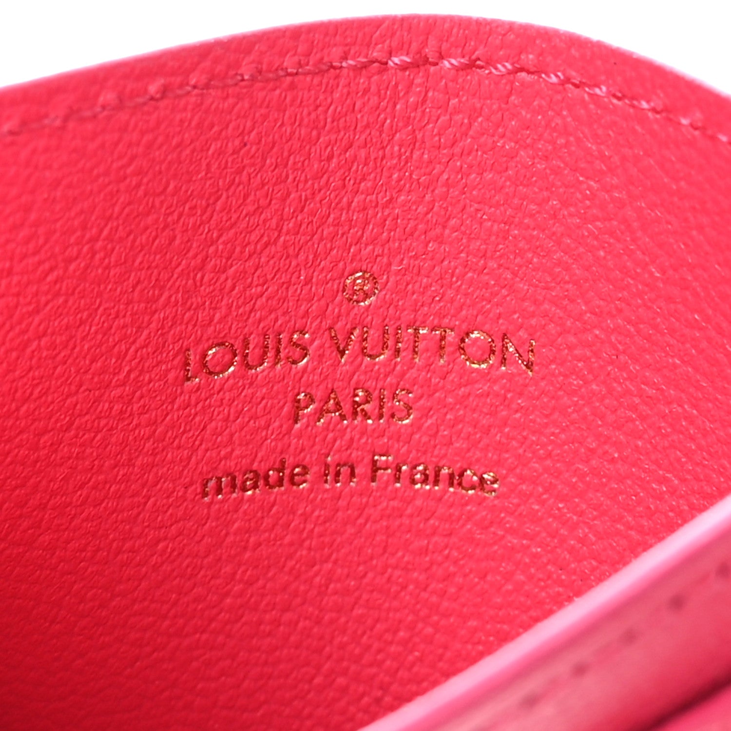 Louis Vuitton Lambskin Embossed Monogram Coussin Card Holder Bougainvillier 6 of 7