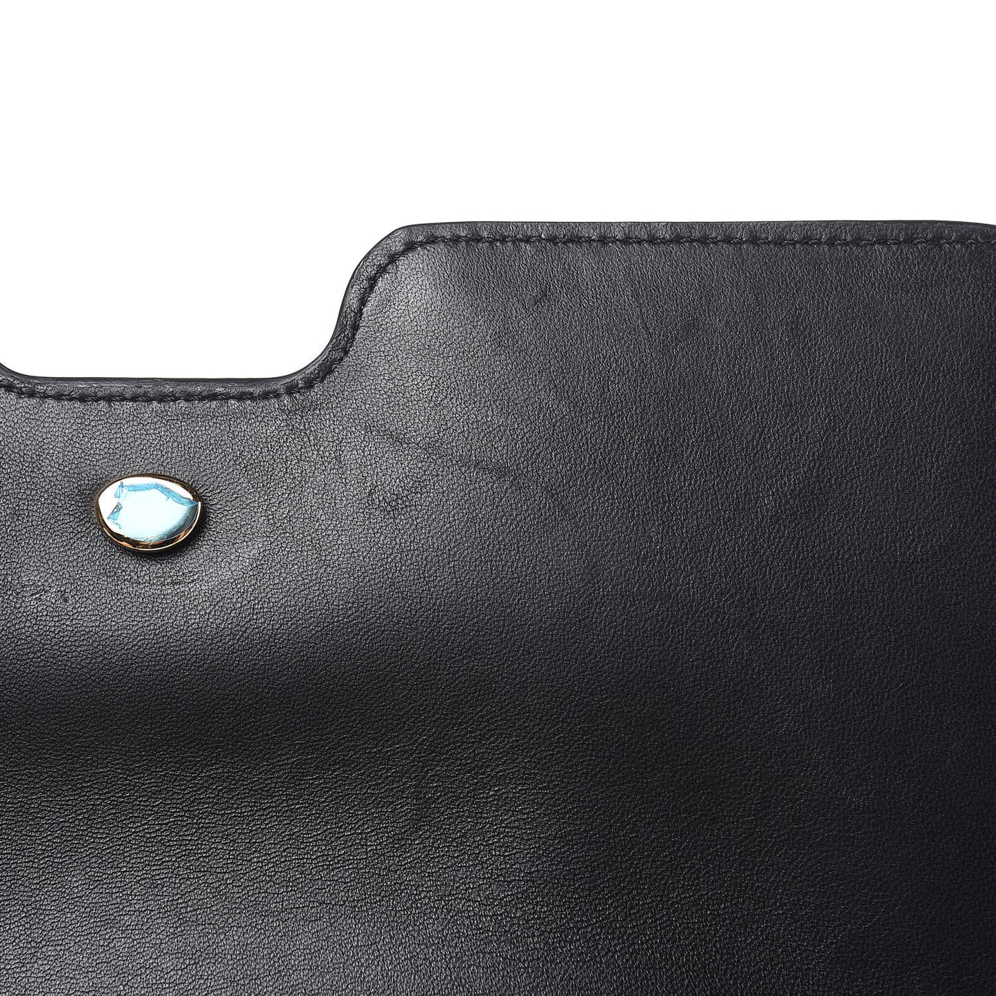 Calfskin Monogram Embossed Medium TB Bag Black