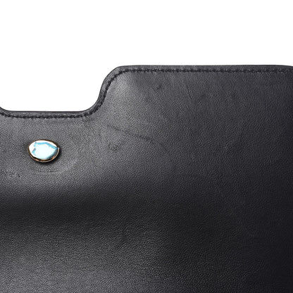 Burberry Calfskin Monogram Embossed Medium TB Bag Black 7 of 9