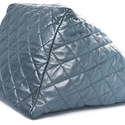 Chanel Metallic Lambskin Quilted Large Week End on Mars Tote Charcoal 11 of 13