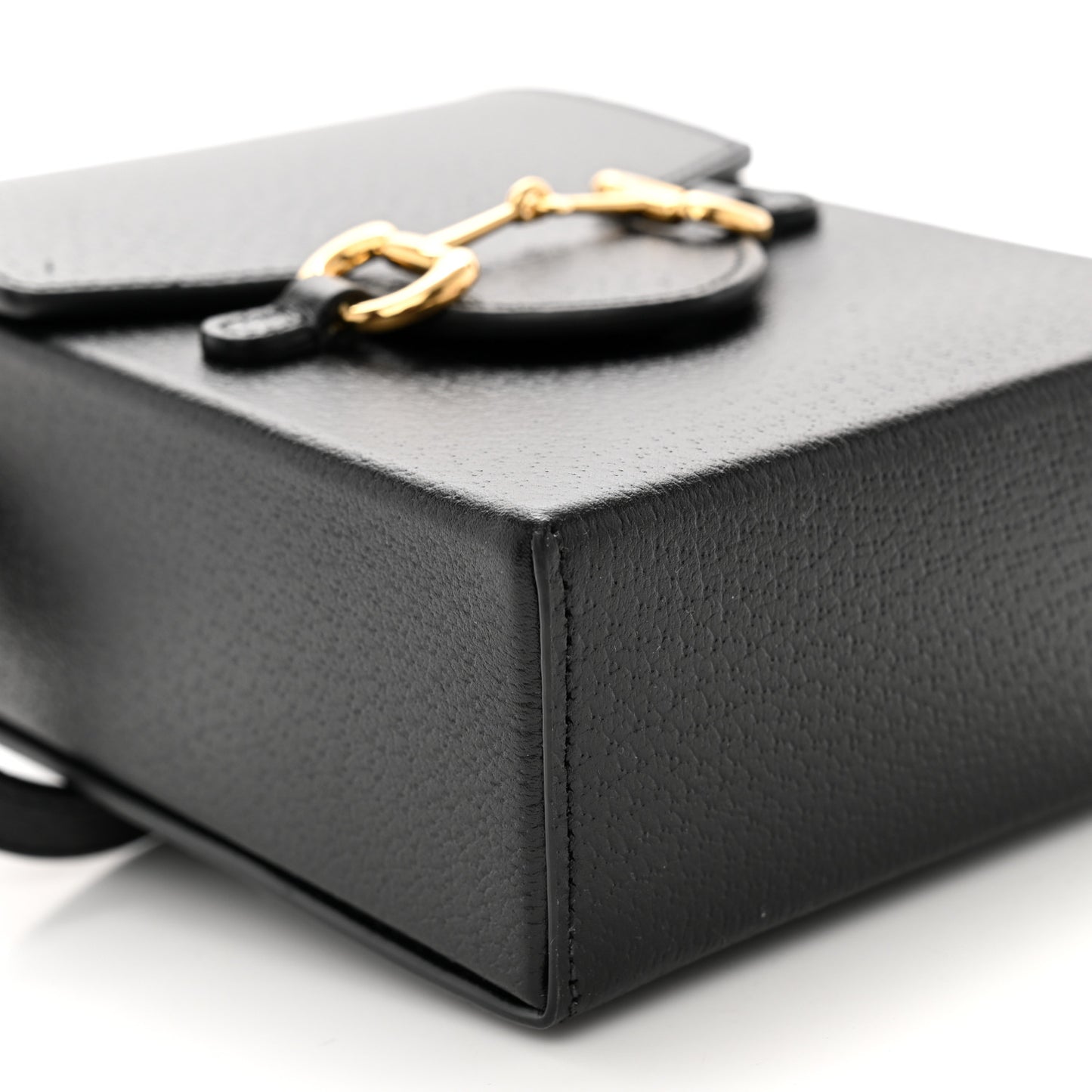 Dollar Calfskin Vertical Horsebit 1955 Crossbody Bag Black