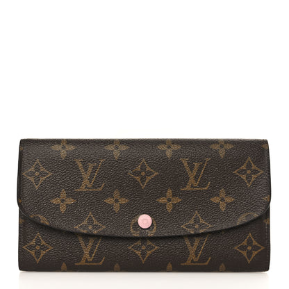 Louis Vuitton Monogram Emilie Wallet Rose Ballerine 1 of 8
