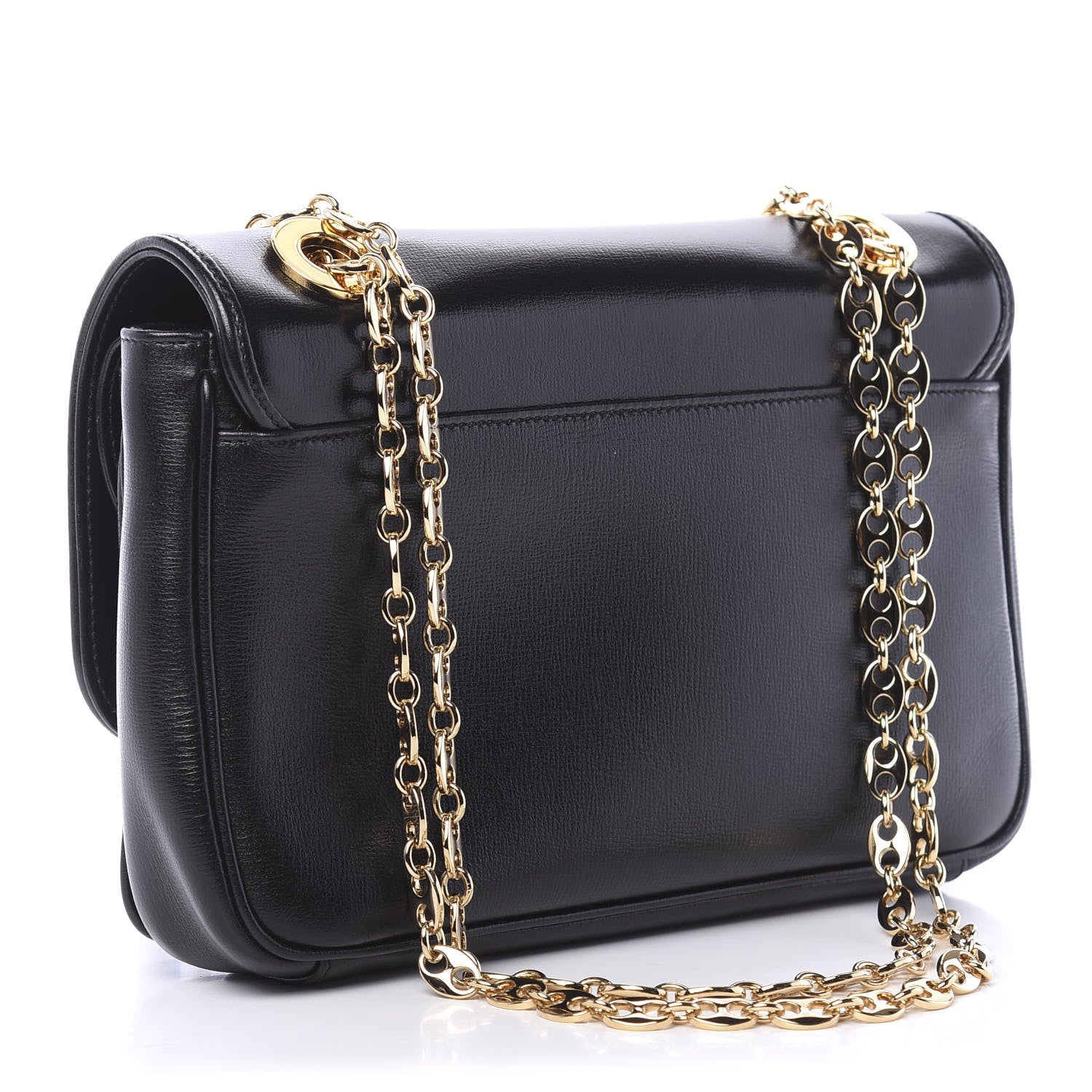 Gucci Azalea Calfskin Small Marina Chain Shoulder Bag Black 3 of 11