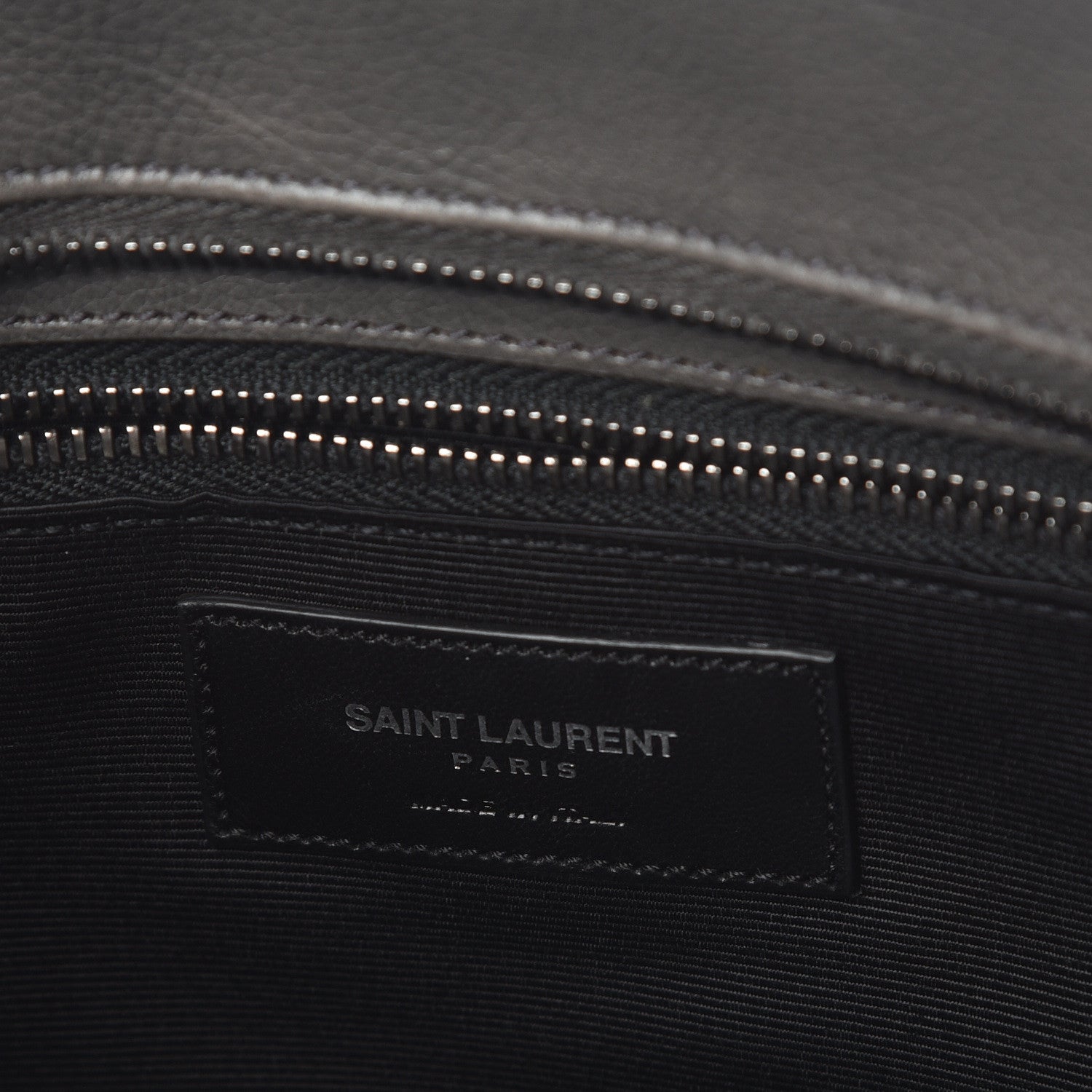Saint Laurent Sheepskin Matelasse Chevron Large Monogram Shopping Bag Light Coal 10 of 22
