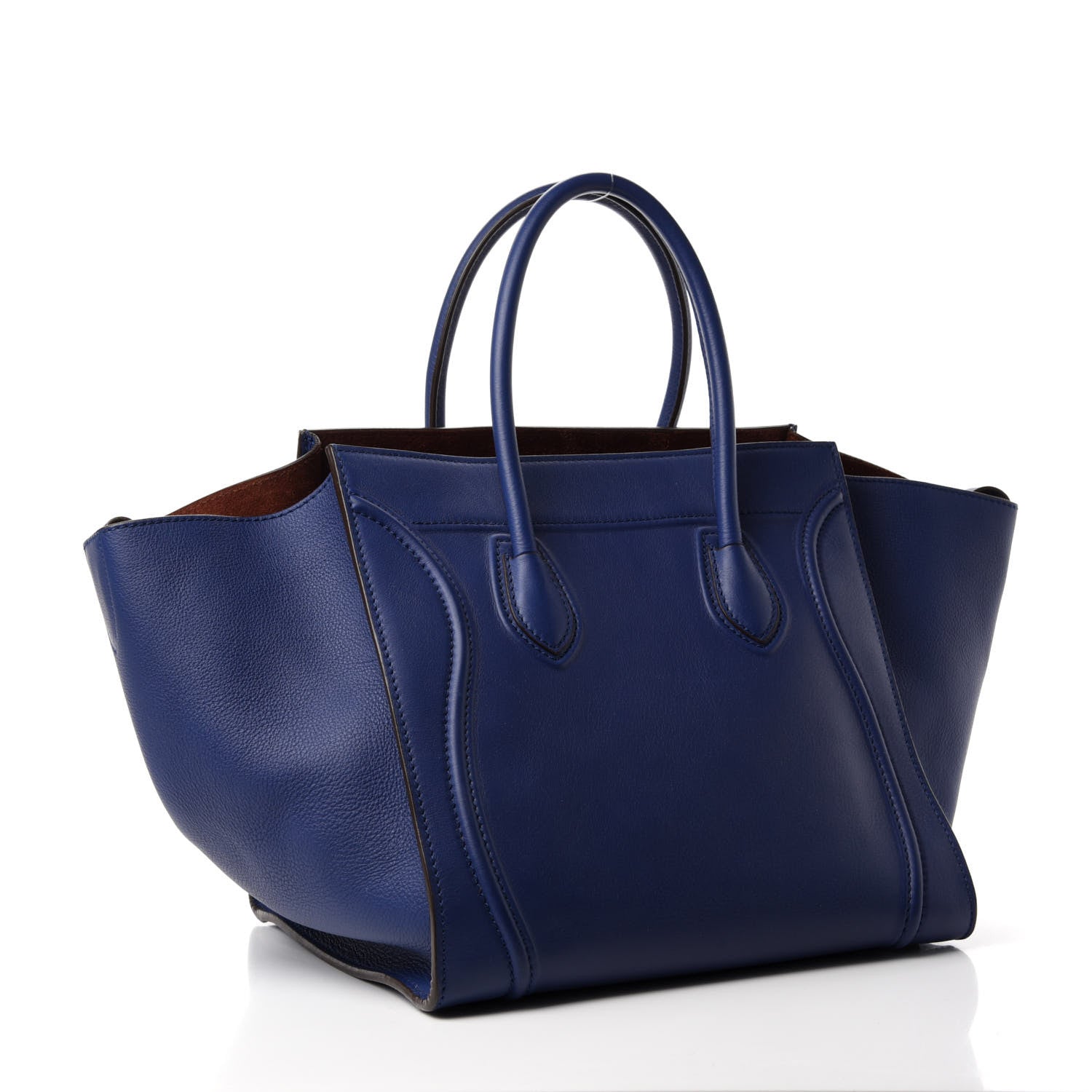 Celine Supple Calfskin Medium Phantom Luggage Indigo 3 of 10