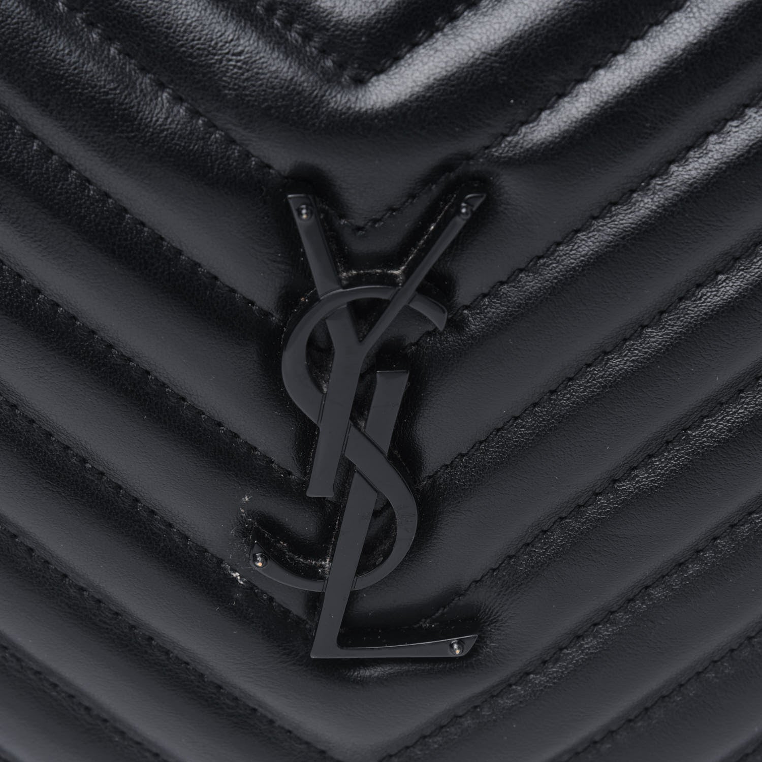 Saint Laurent Calfskin Matelasse Monogram Lou Camera Bag Black 5 of 6