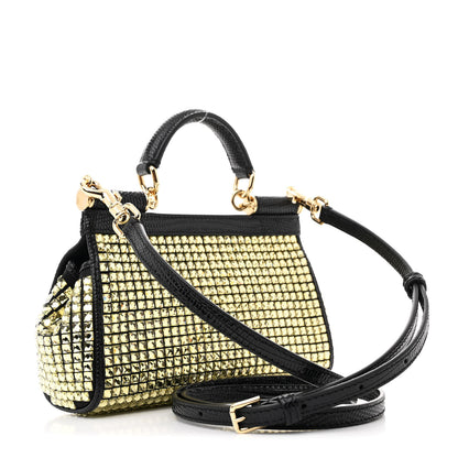 Dolce & Gabbana Stampa Iguana Embossed Crystal Small Miss Sicily Satchel Gold 3 of 10