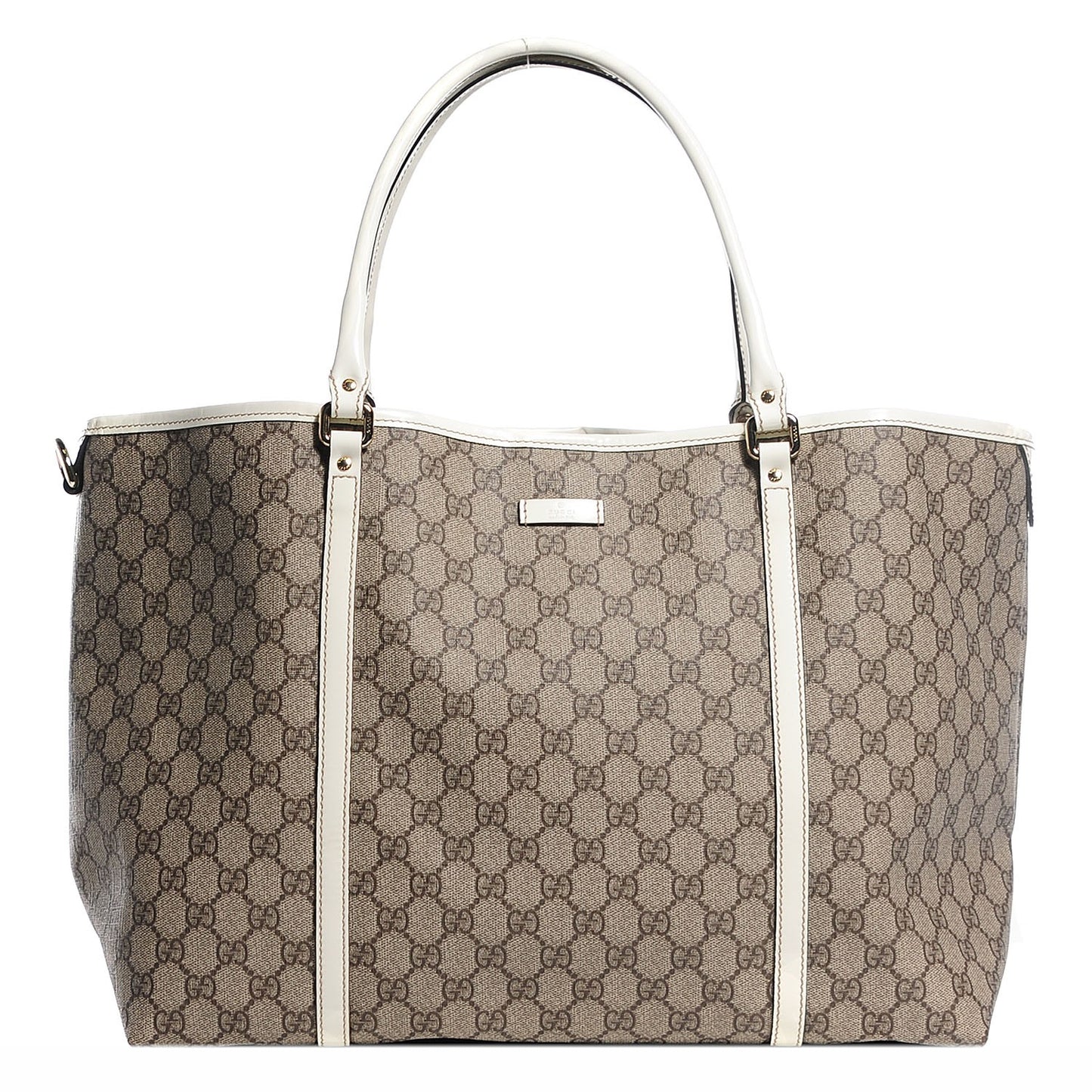 GG Plus Monogram Large Joy Tote White