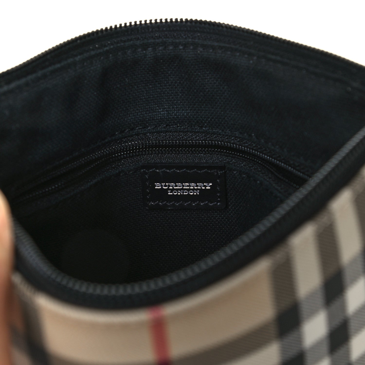 Burberry House Check Flat Crossbody Messenger Bag Black 6 of 13
